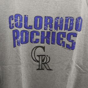 Colorado Rockies MLM Long Sleeve Heather Gray T shirt Mens Large Baseball Spring